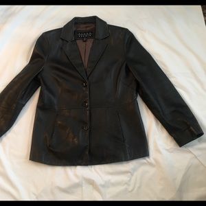 Ladies Black Leather Jacket